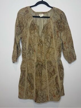 Ralph Lauren Denim & Supply paisley peasant cottage boho corduroy dress.